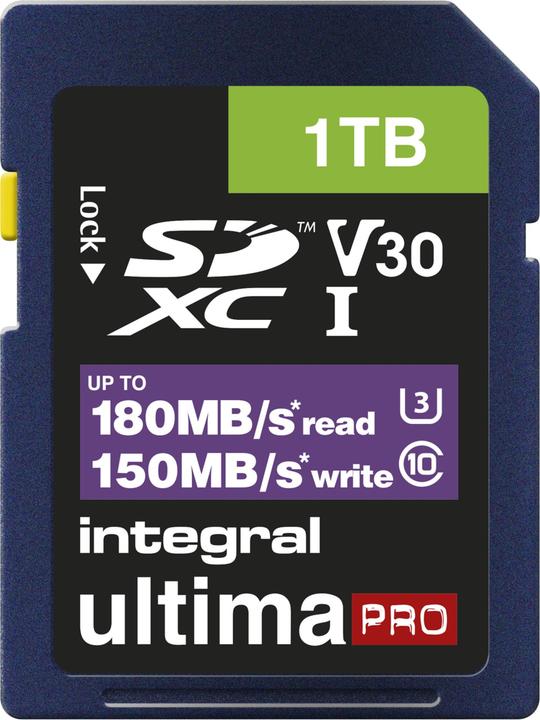 Produktbild SDXC-Card 1TB Classe 10 UHS-I V30 A2 R180/W150 MB/s (Neuheit) (1000 GB, SDXC, U3, UHS-I)