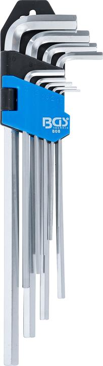 Produktbild BGS Winkelschlüssel-Satz extra lang Innensechskant 1,5 - 10 mm 9-tlg. (Innensechskant)