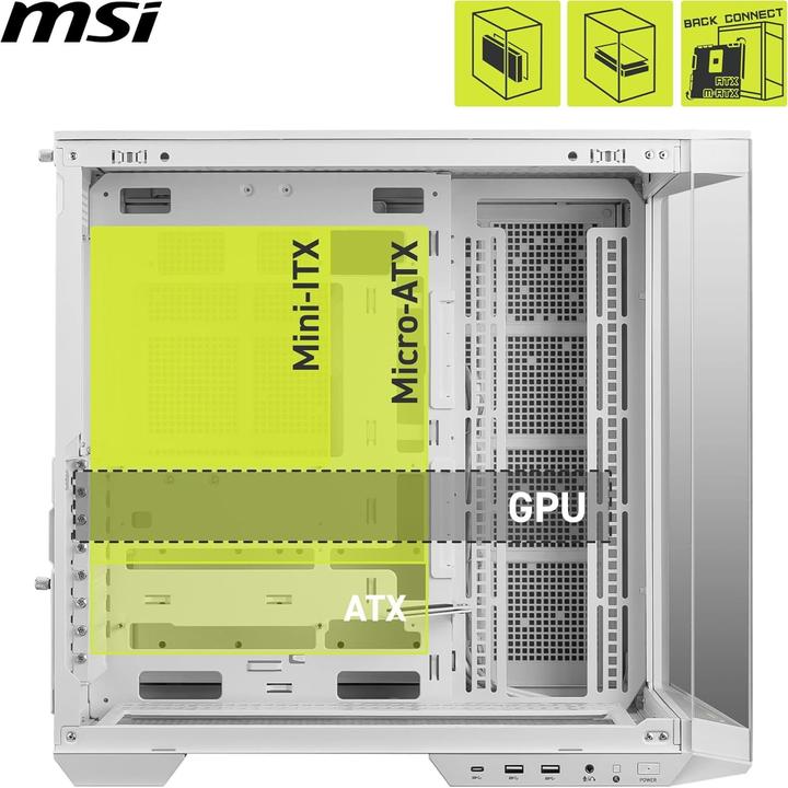 Produktbild MSI MAG PANO 100L PZ WHITE (ATX, Mini-ITX)