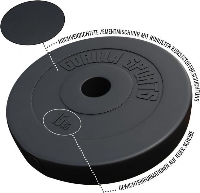 Image du produit Gorilla Sports Disque d'haltères Olympia 50/51mm (1 x 15 kg)
