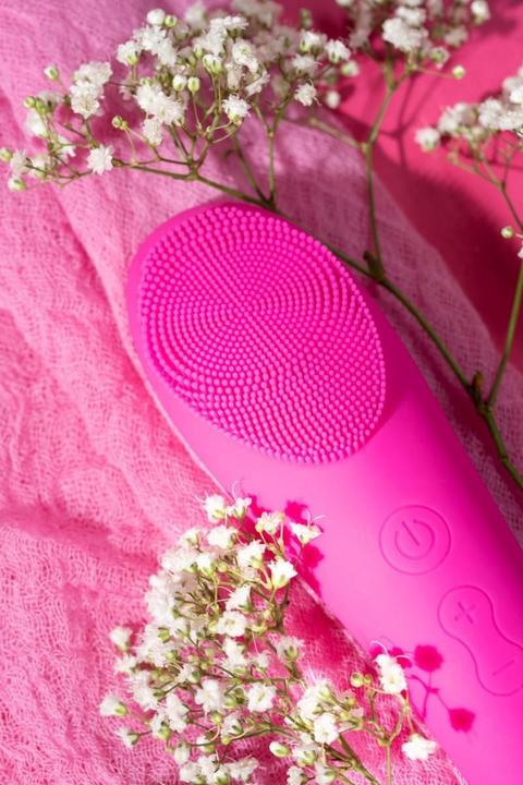 Productafbeelding ORO Sonische borstel voor reiniging en gezichtsmassage, Donkerroze / bordeauxrood