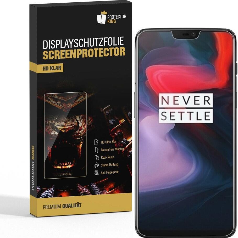 Protectorking 3x Premium Displayschutzfolie 3D KLAR (3 Stück, OnePlus 6), Smartphone Schutzfolie, Transparent