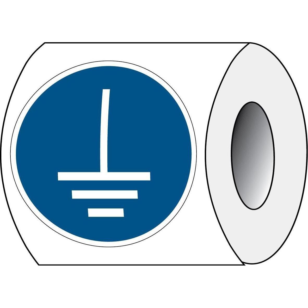 Brady, Etiketten, ISO 7010 PIC M005 B-7541 ISO Sicherheitskennzeichnung - Erdung erforderlich Laminierter P