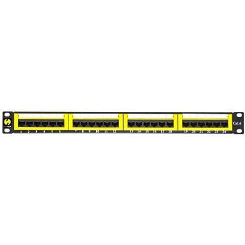 Thumbnail - Netrack 104-06 patch panel 19 24-jungtys cat. 6 UTP, with shelf (U/UTP, CAT6, 0.10 m), Netzwerkkabel