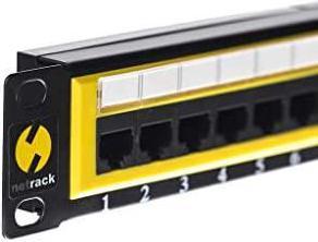 Produktbild Netrack 104-06 patch panel 19 24-jungtys cat. 6 UTP, with shelf (U/UTP, CAT6, 0.10 m)