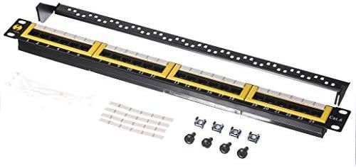 Produktbild Netrack 104-06 patch panel 19 24-jungtys cat. 6 UTP, with shelf (U/UTP, CAT6, 0.10 m)