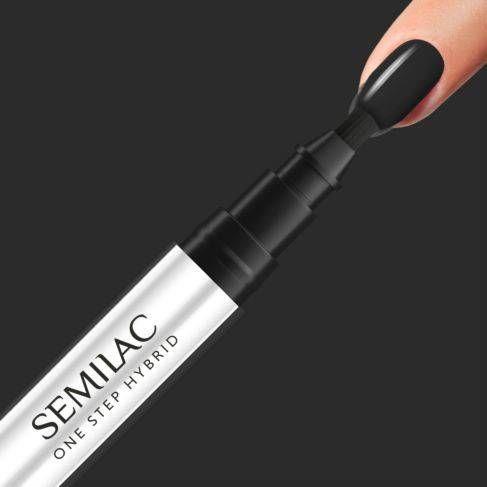 Thumbnail - Semilac, Nagellack, One Step Hybrid The Black 3ml S190 universal (The Black, UV-Gel Lack)