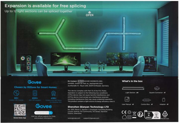 Productafbeelding Govee Gaming wandlamp (100 lm)
