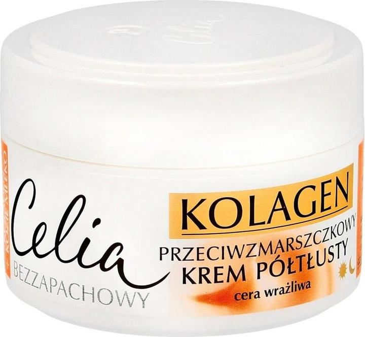 Actual product image Celia Collagen Anti-Wrinkle Cream Semi-Skimmed Face Goat Milk 50Ml (50 ml, 24h cream)