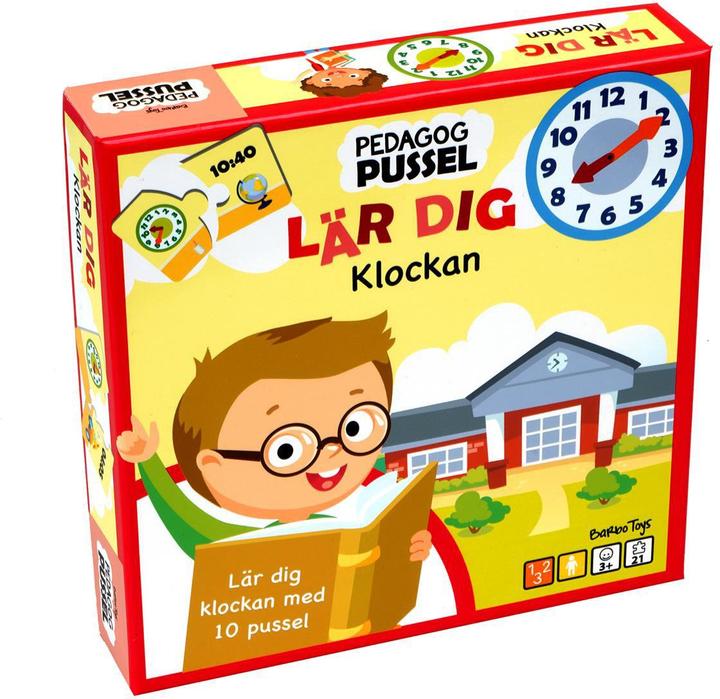 Actual product image Barbo Toys Barbo Classic Pedagog Pussel Lär Dig Klockan (SE) (21 pieces)