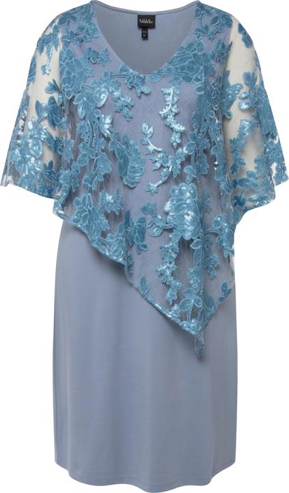 Produktbild Ulla Popken Kleid, Überwurf, Pailletten, V-Ausschnitt, 3/4-Arm (50, 52)