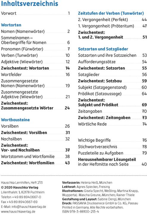 Produktbild Grammatik 3. Klasse (Deutsch, Gisela Specht, Helena Heiss, Martina Knapp, 2020)