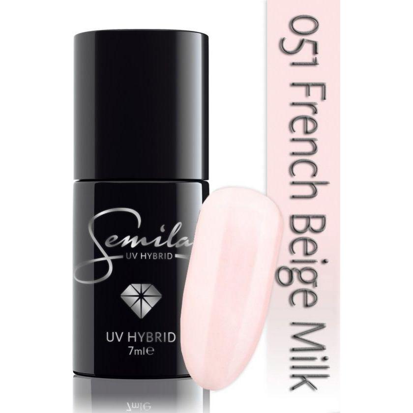 Semilac, Nagellack, 051 French brownish yellow Milk 7ml (051 French brownish yellow Milk 7ml, UV-Gel Lack)