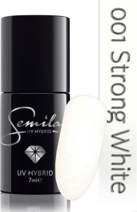 Actual product image Semilac 001 Strong Baltas 7ml (001 Strong Baltas, Gel-Effect Nail Polish)