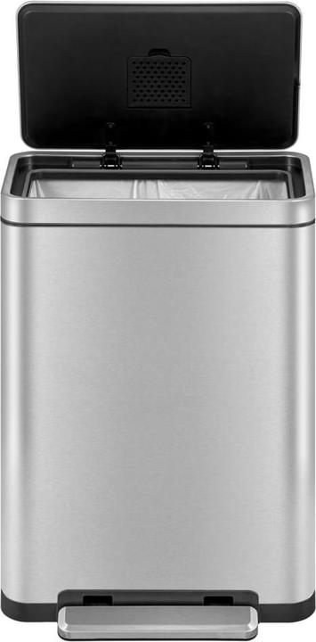 Actual product image EKO Pedal bin X-Cube pedal bin rectangular stainless steel 45 L with extra wide pedal, damped de (45 l)