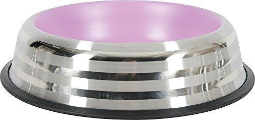 Actual product image Zolux Merenda stainless steel non-slip bowl - 1.85 l pink (1.85 l)