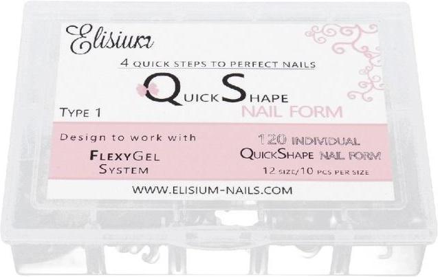 Immagine prodotto Elisium Formine per unghie Quick Shape Tipo 1 per l'allungamento delle unghie 120 pz. (Unghie artificiali)