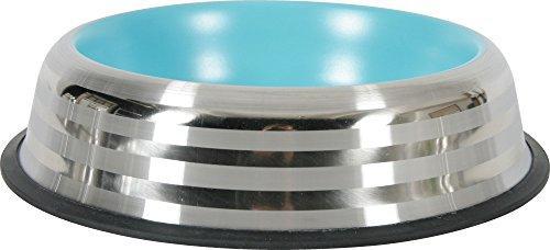 Productafbeelding Zolux Merenda roestvrijstalen anti-slip kom - 1.85 l blauw (1.85 l)