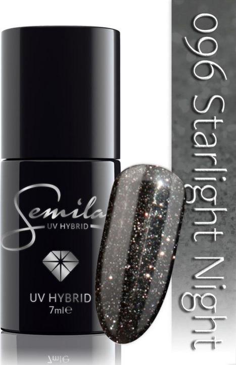 Image du produit Semilac 096 Starlight Night 7ml (Starlight Night Noir, Vernis à ongles effet gel)