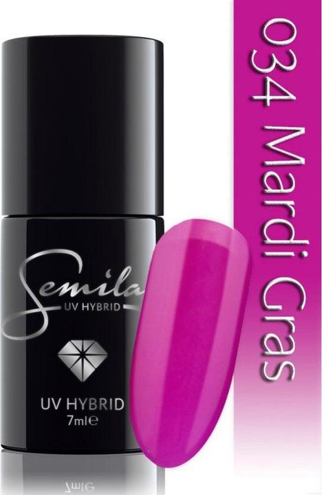 Produktbild Semilac 034 Mardi Gras 7ml (Neonowy mix fuksji i fioletu, UV-Gel Lack)