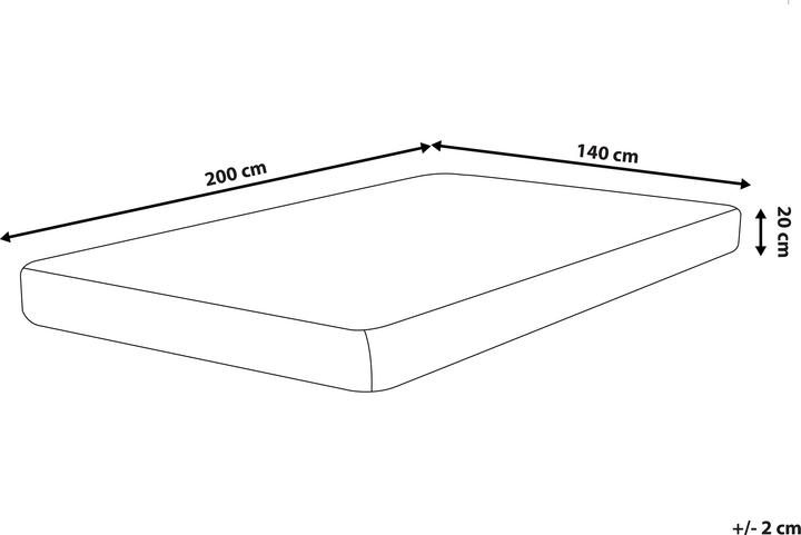 Actual product image Beliani Pearl (Foam core, 140 x 200 cm)