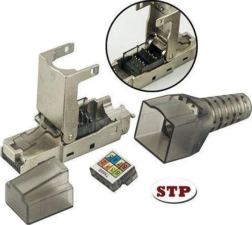 Techly STP Cat.6A RJ45 Modular Plug Toolless (STP, CAT6)