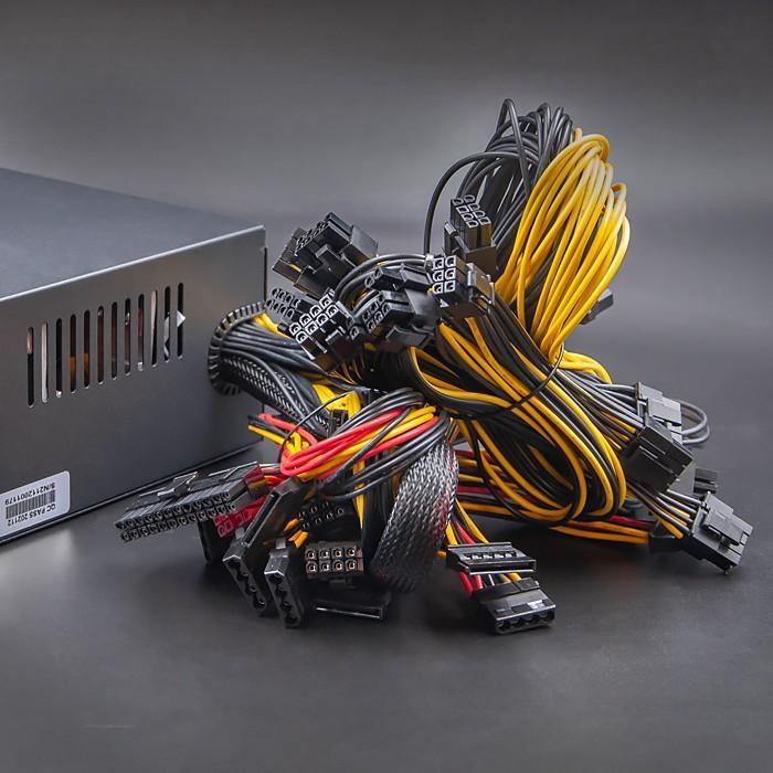 Actual product image Qoltec 50348 ATX 1800W power supply 80 Plus Platinum Gaming Miner (1800 W)