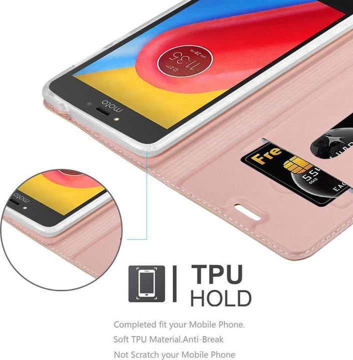 Actual product image Cadorabo Book Classy Style Cover (Motorola Moto C Plus)