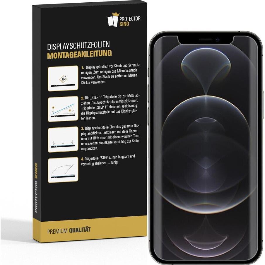Thumbnail - Protectorking 4x Premium Displayschutzfolie 3D KLAR (4 Stück, Apple iPhone 12 Pro Max), Smartphone Schutzfolie