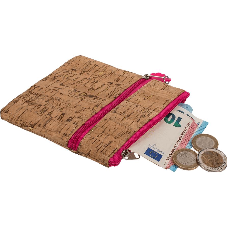 Thumbnail - Out of the blue, Portemonnaie, Brieftasche aus Kork mit Reissverschluss, Mehrfarbig