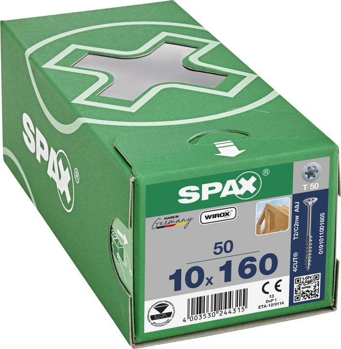 Immagine prodotto Spax Svasato Multitesta T-Star Plus T50 Parzialmente Filettato (50 Viti per pezzo)