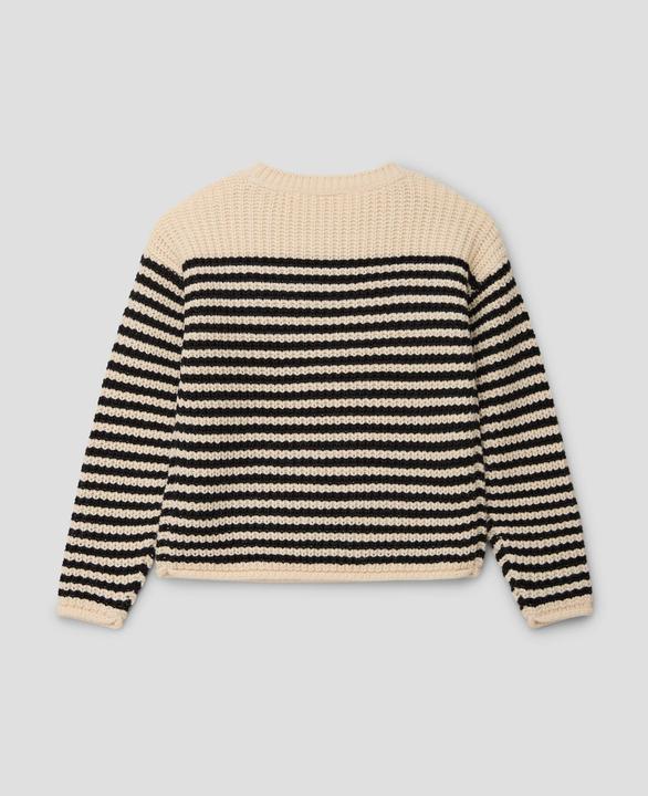 Produktbild s.Oliver Strickpullover Grobgestrickter Pullover mit Ringelmuster (L)