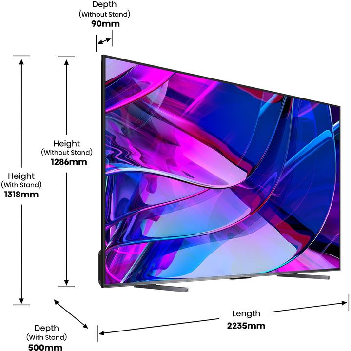 Actual product image Hisense TV 100U7KQ (100", U7K, LED, 4K, 2023)