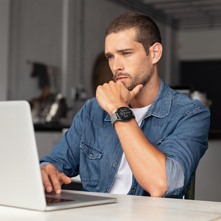 Image du produit Hama Armband zum Wechseln für Smartwatch 9000, Silikon, Anthrazit/Schwarz (Silicone)