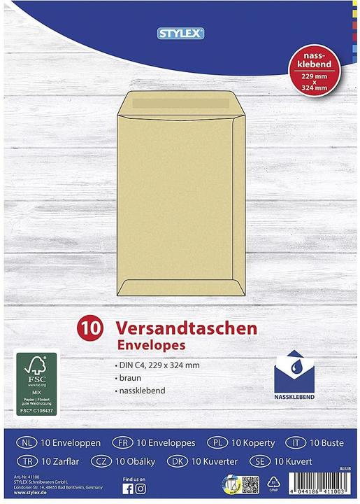 Image du produit Stylex Enveloppes d'expédition DIN C4 bra 10pcs (10 x)