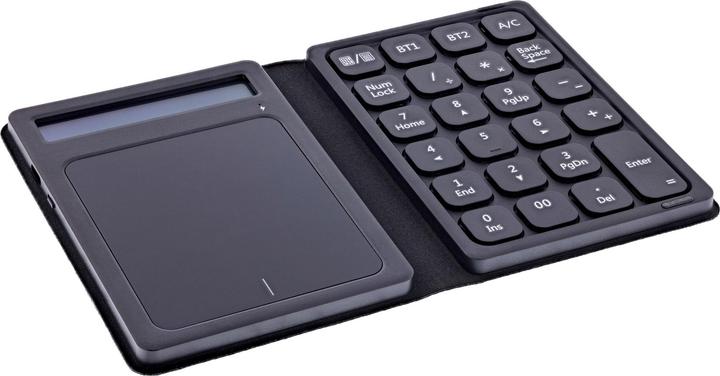 Actual product image InLine ® Bluetooth Nummernblock mit Touchpad, Display, faltbar, schwarz (Without keyboard layout, Wireless)