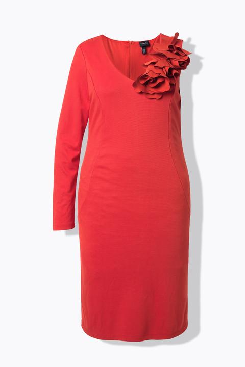 Image du produit Ulla Popken Robe en jersey avec application floral, one shoulder (48)