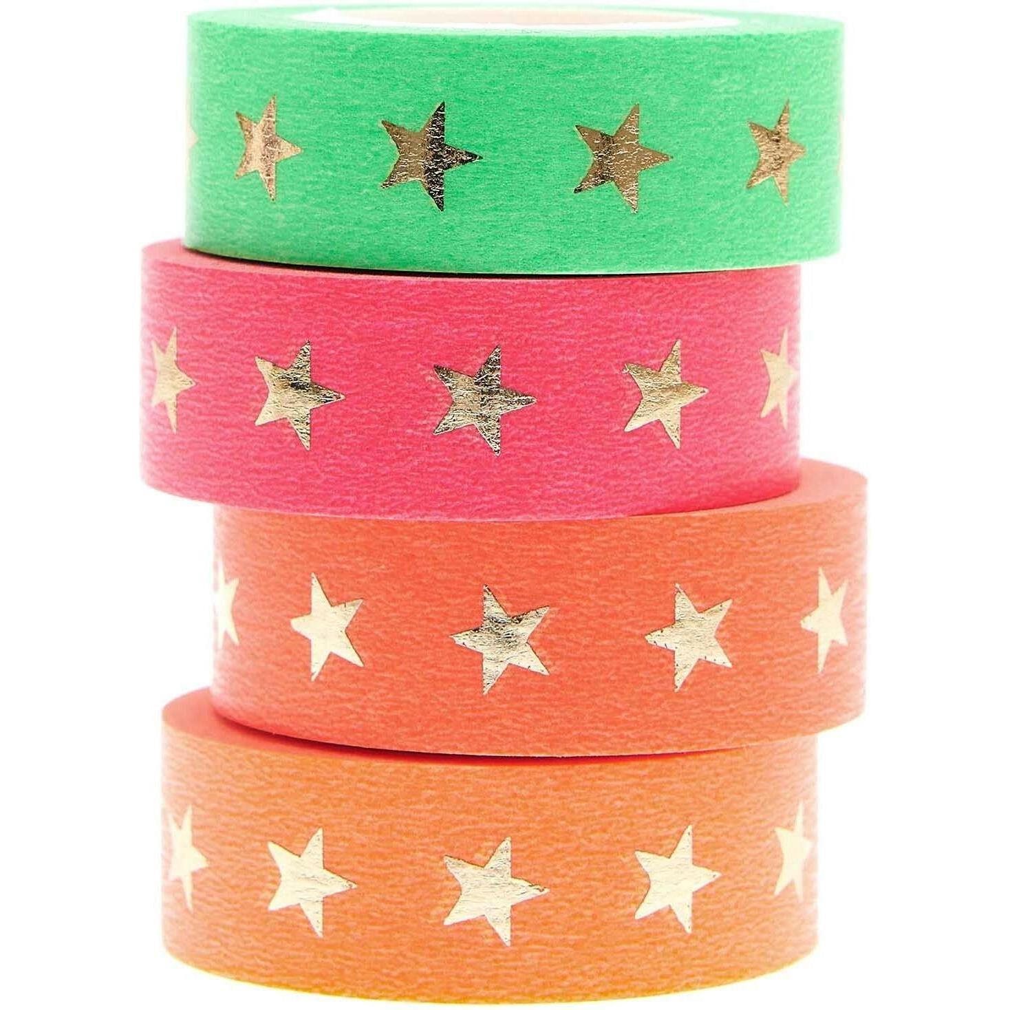 Rico Design Tape Set Neon, Sterne FSC MIX.300484