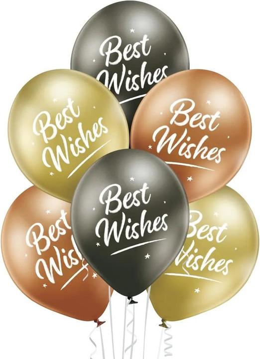 Produktbild Belbal Best Wishes - Glückwunsch Ballon (6 x)