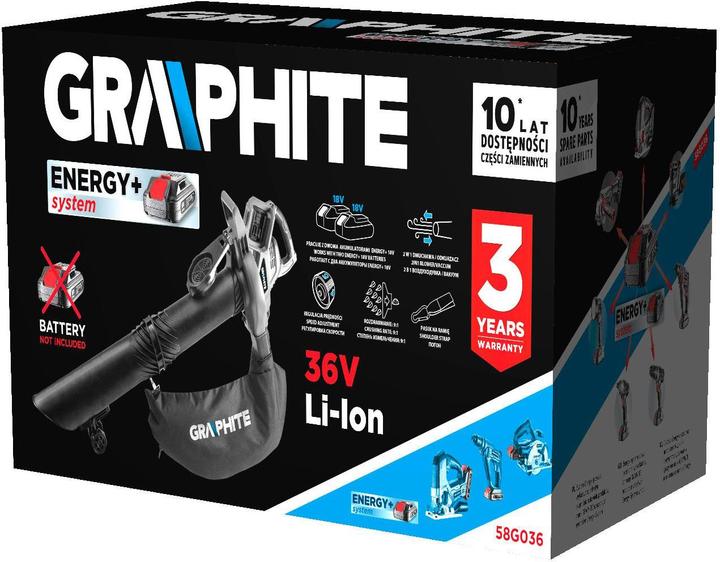 Actual product image Graphite 58G036 (Rechargeable battery operated, Leaf blower, Leaf vacuums, Vacuum cleaners & blowers)