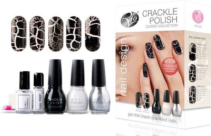 Actual product image Rio Crackle Nails Classic" ( NCRC) (White, Black, Silver)
