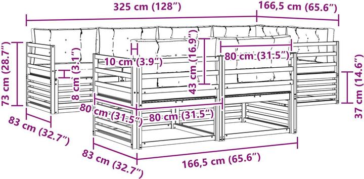 Produktbild vidaXL Outdoor-Sofa