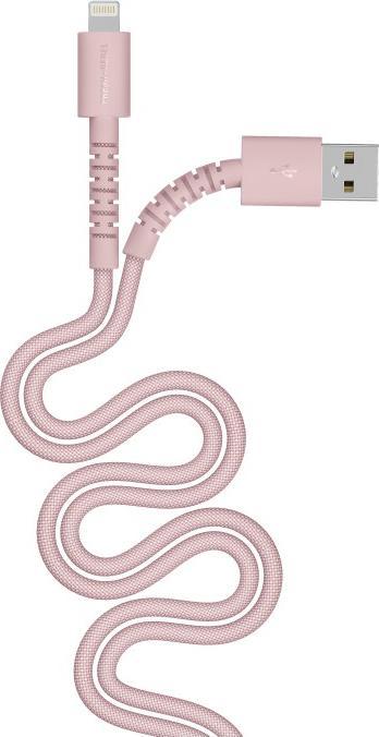 Image du produit Fresh'N Rebel Fresh 'n Rebel USB-A zu Lightning silicone geflochtenes Kabel "FlexWave" 2m, Pastel Pink (2 m, 12 W)