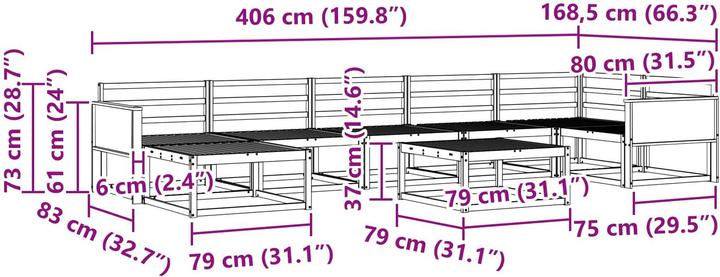Produktbild vidaXL Outdoor-Sofa