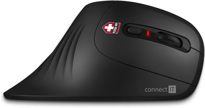 Actual product image Connectit CONNECT IT FOR HEALTH ergonomic vertical mouse (+ 1x free AA battery), wireless, black (Wireless)