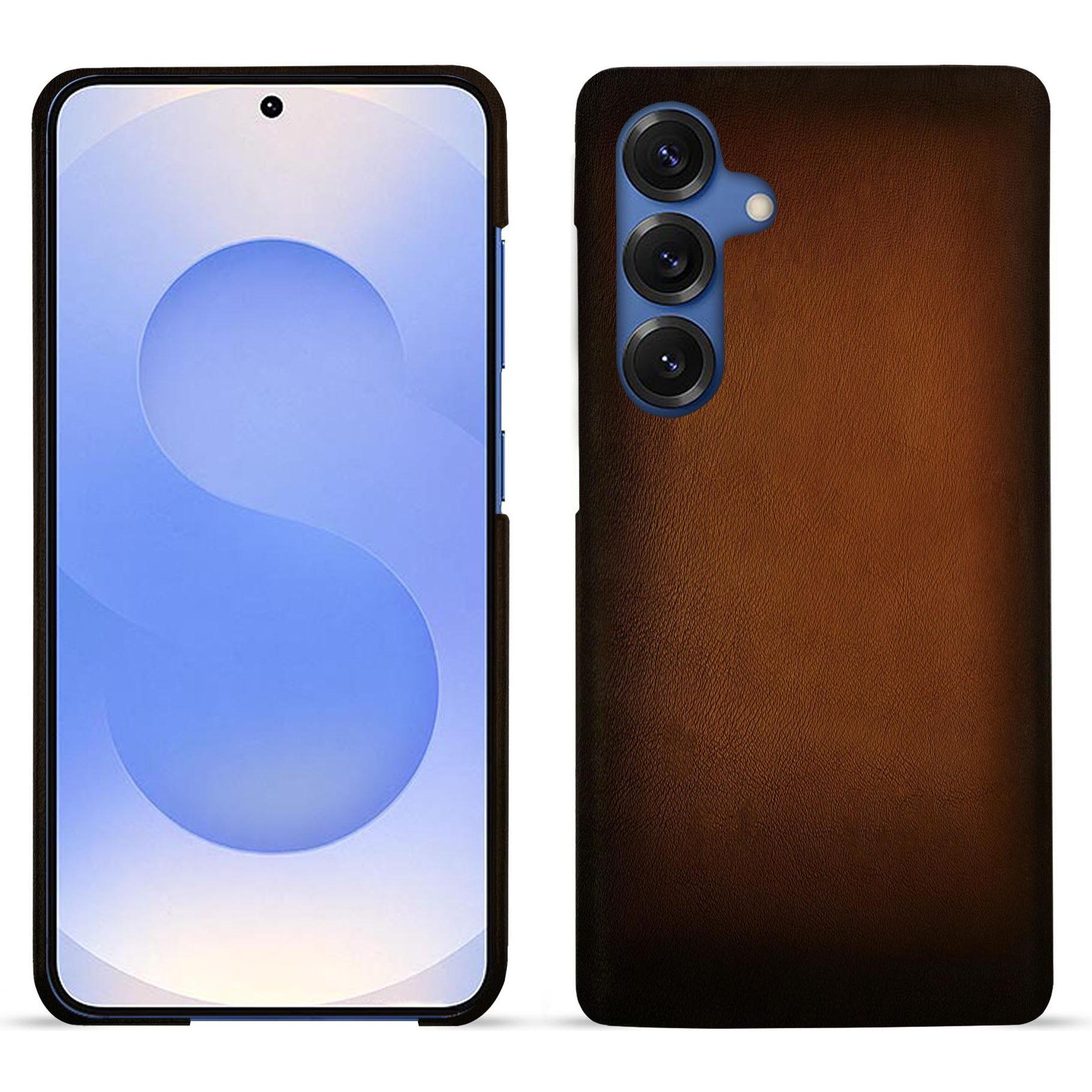 Noreve Lederschutzhülle (Samsung Galaxy S25), Smartphone Hülle, Braun