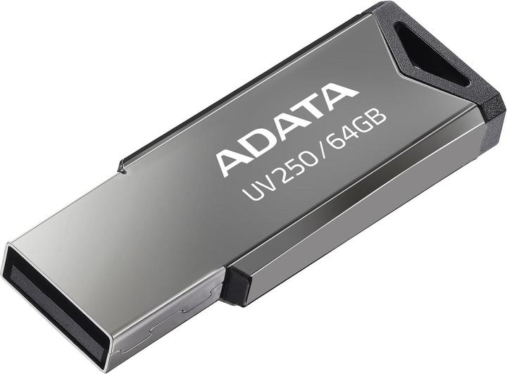 Actual product image Adata USB 2.0 Flash Drive UV250 64GB BLACK (64 GB, USB-A)
