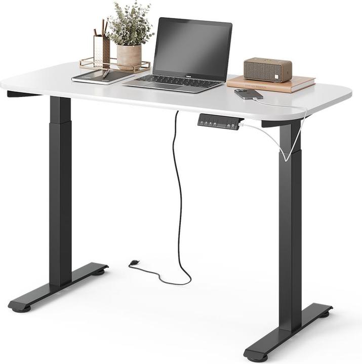 Produktbild Vicco Schreibtisch Elevate, Weiss/Schwarz, 180 x 57.5 cm (120 x 60 x 120 cm)