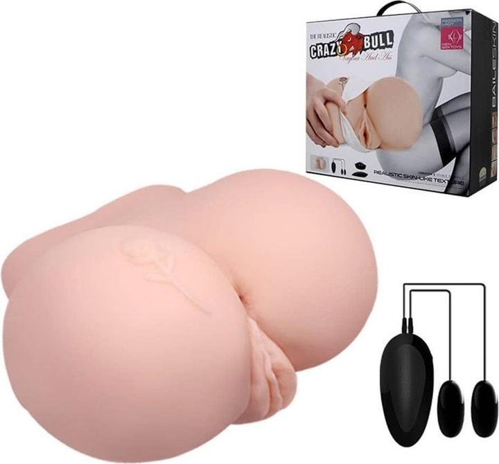 Image du produit Crazy Bull Anus Et Vagin Réalistes Avec Tatouage Et Vibration
