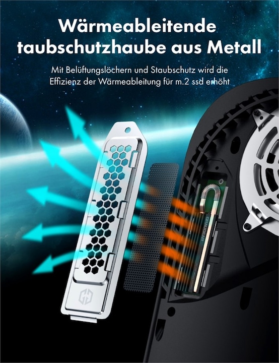 Image du produit Graugear Dissipateur de chaleur SSD M.2NVMe 2280 pour PS5